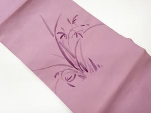 塩瀬手描き草花模様名古屋帯